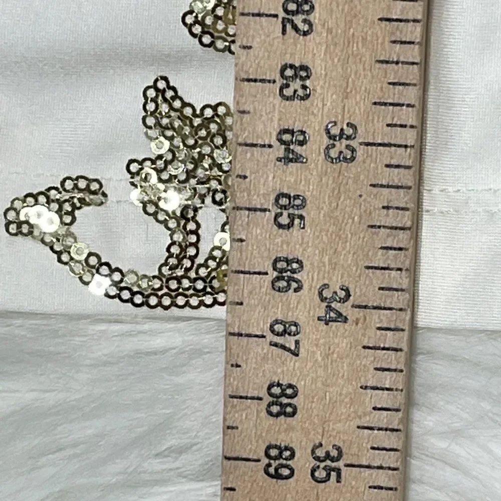 B Darlin Bodycon Dress with Sequins Gold Ivory - Picture 10 of 16